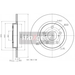 FÉKTÁRCSA. TOYOTA HÁTSÓ AVENSIS 09- 42431-05070