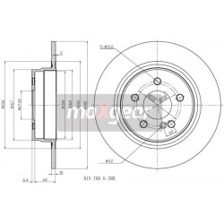 FÉKTÁRCSA. MERCEDES HÁTSÓ W204 07- C200-300 08.A612.41