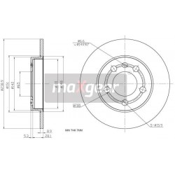 FÉKTÁRCSA. VW HÁTSÓ A3 GOLF4 8914814
