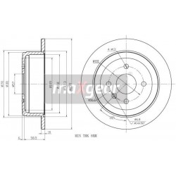 FÉKTÁRCSA. DAEWOO HÁTSÓ NUBIRA 205007