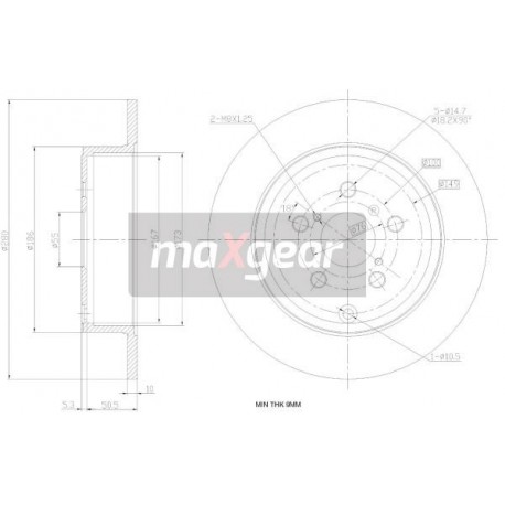 FÉKTÁRCSA. TOYOTA HÁTSÓ AVENSIS 03- 986479242