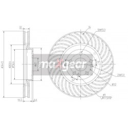 FÉKTÁRCSA. MERCEDES ELSŐ W163 98- 155212056