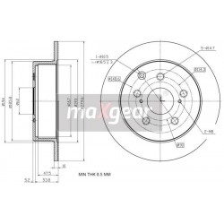 FÉKTÁRCSA. TOYOTA HÁTSÓ AVENSIS 2.2D