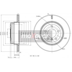 FÉKTÁRCSA. BMW HÁTSÓ X5 X6 07- 320MM