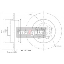 FÉKTÁRCSA. TOYOTA HÁTSÓ AURIS 06- JAPÁN 08A53420