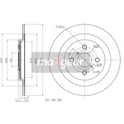 FÉKTÁRCSA. TOYOTA HÁTSÓ YARIS 06-FRANCE KORRÓZIÓGÁTLÓ BEVONATTAL