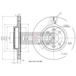 FÉKTÁRCSA RENAULT ELÖL CLIO 12- LOGAN SANDERO 12- LOGAN SANDERO 12- 0986479A86