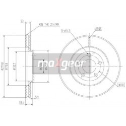 FÉKTÁRCSA. CHRYSLER ELSŐ SEBESSÉGTARTÓ 04509994AA