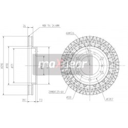 FÉKTÁRCSA. MITSUBISHI PAJERO 00- 24012601241