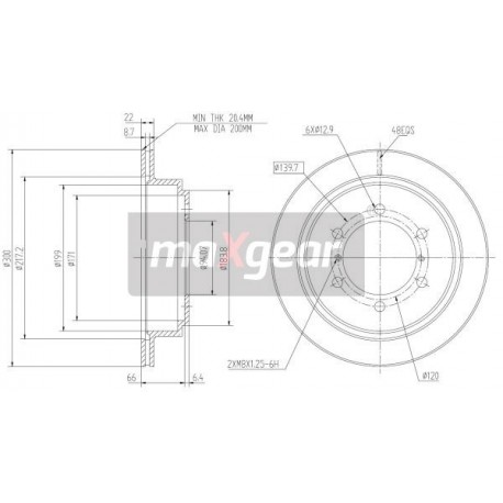 FÉKTÁRCSA. MITSUBISHI HÁTSÓ PAJERO 00- 07- 986479373