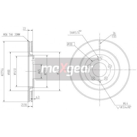 FÉKTÁRCSA. VW ELSŐ GOLF GTI 1H0615301A