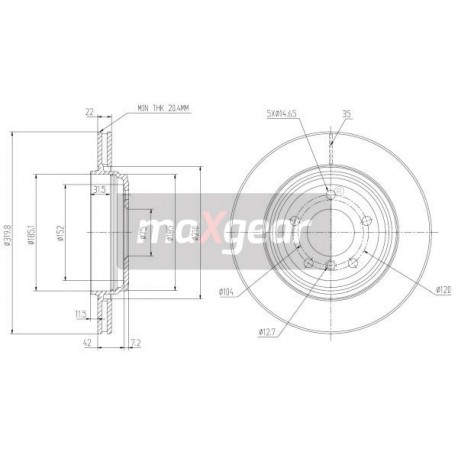 FÉKTÁRCSA. BMW HÁTSÓ E46 98- 09.9590.10