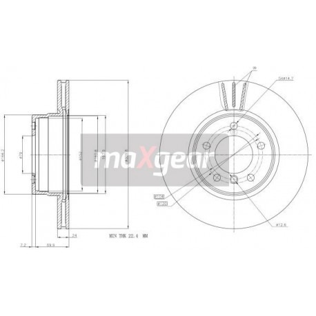 FÉKTÁRCSA. BMW ELSŐ E60 E61 150340200