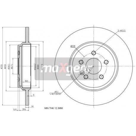 FÉKTÁRCSA. MERCEDES HÁTSÓ W163 98- 986478995