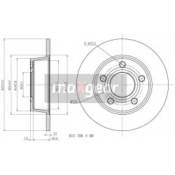 FÉKTÁRCSA. VW HÁTSÓ A6 1.8-3 QUATTRO 100.3322.00