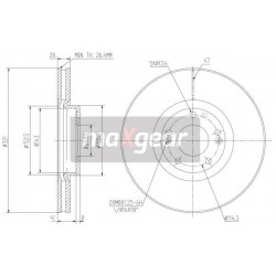 FÉKTÁRCSA. HYUNDAI ELÖL SANTA FE 06- IX55 08- 986479536