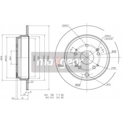 FÉKTÁRCSA. HONDA HÁTSÓ CR-V 05- KORRÓZIÓGÁTLÓ BEVONATTAL