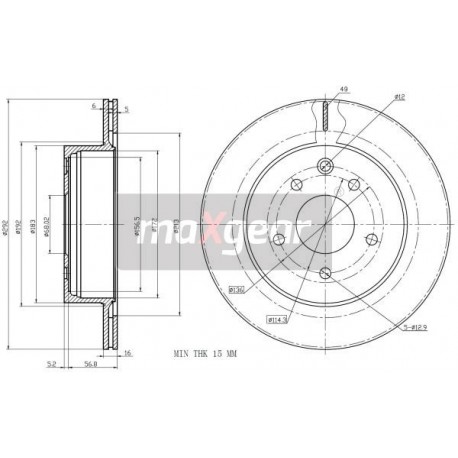 FÉKTÁRCSA. NISSAN HÁTSÓ X-TRAIL 986479453