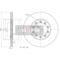 FÉKTÁRCSA. FORD HÁTSÓ TRANZIT 06- 280X16 EXT.107 08A53014