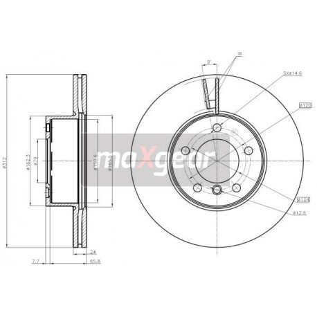 FÉKTÁRCSA. BMW ELSŐ E90 312MM 986479381