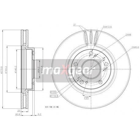 FÉKTÁRCSA. HONDA ELSŐ ACCORD 03- 15