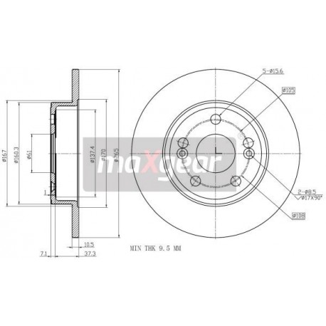FÉKTÁRCSA. RENAULT HÁTSÓ TÁJKÉP 00- 4X4 8564540