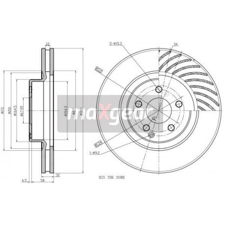 FÉKTÁRCSA. MERCEDES ELÖL W211 02- E300-500 CLS GLK330 KORRÓZIÓGÁTLÓ BEVONATTAL