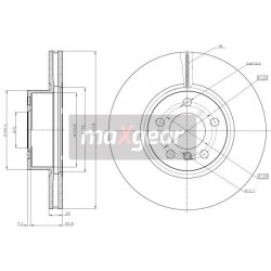 FÉKTÁRCSA. BMW ELSŐ F25 X3 10- 92257103