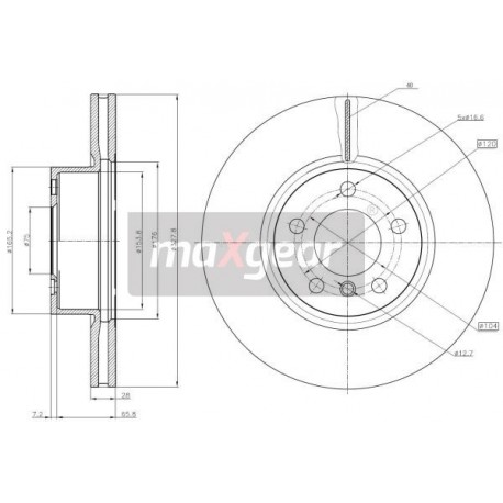 FÉKTÁRCSA. BMW ELSŐ F25 X3 10- 92257103