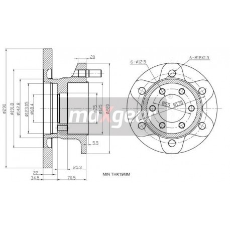 FÉKTÁRCSA IVECO ELSŐ 96- 8595910