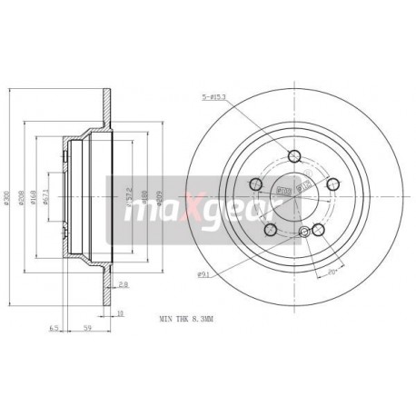 FÉKTÁRCSA. MERCEDES HÁTSÓ W211 02- 2114230712