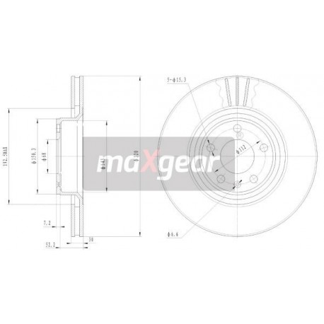 FÉKTÁRCSA. VW ELSŐ A6 04- 321MM 9953410