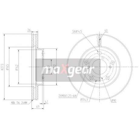FÉKTÁRCSA TOYOTA ELSŐ AURIS 986479425