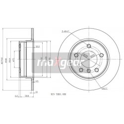 FÉKTÁRCSA. BMW HÁTSÓ E87 04- 08.9787.10