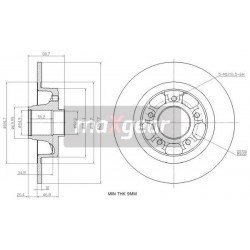FÉKTÁRCSA RENAULT HÁTSÓ MEGANE II 05- CSAPÁGYAZVA 7701208850