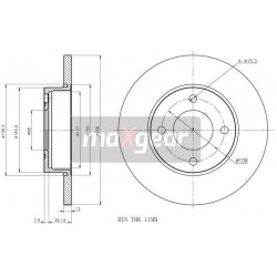 FÉKTÁRCSA VW ELSŐ A80 100 100104800