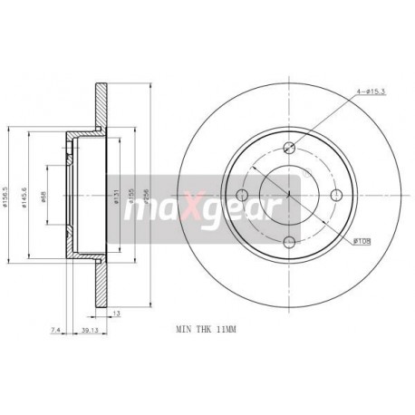 FÉKTÁRCSA VW ELSŐ A80 100 100104800