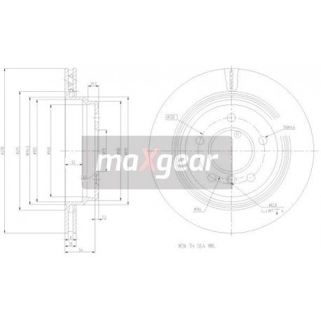 FÉKTÁRCSA. BMW HÁTSÓ E39 96- 24.0120-0154.1