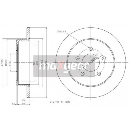 FÉKTÁRCSA. CHRYSLER HÁTSÓ VOYAGE 04721023AF