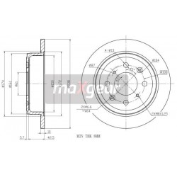 FÉKTÁRCSA. HONDA HÁTSÓ CIVIC -91 94- ROVER 200 400 24 45 8710410