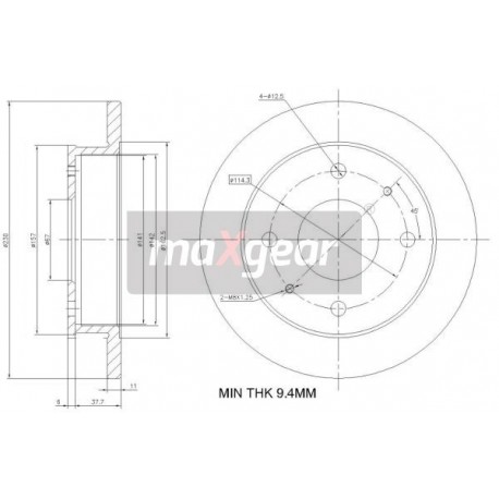 FÉKTÁRCSA HYUNDAI ELSŐ ATOS 8781114