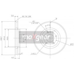FÉKTÁRCSA. MERCEDES ELSŐ W163 98- 9782310