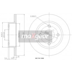 FÉKTÁRCSA NISSAN ELSŐ MICRA 93- 8569110