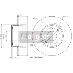 FÉKTÁRCSA. FIAT SIENA ELÖL 08.4753.14