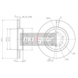 FÉKTÁRCSA. BMW ELSŐ E46 10 10 99- 325MM 9895214