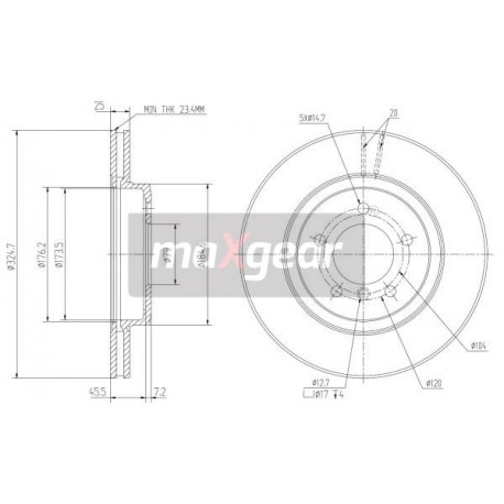 FÉKTÁRCSA. BMW ELSŐ E46 10 10 99- 325MM 9895214
