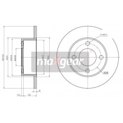 FÉKTÁRCSA VW HÁTSÓ A80 100 986478019