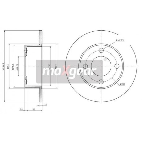 FÉKTÁRCSA VW HÁTSÓ A80 100 986478019
