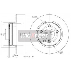 FÉKTÁRCSA. BMW HÁTSÓ E36 90- E46 NEM SZELLŐZTETETT 986478561