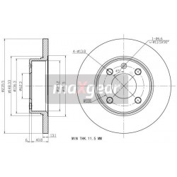 FÉKTÁRCSA. VW SKODA ELSŐ FELICIA 2415019